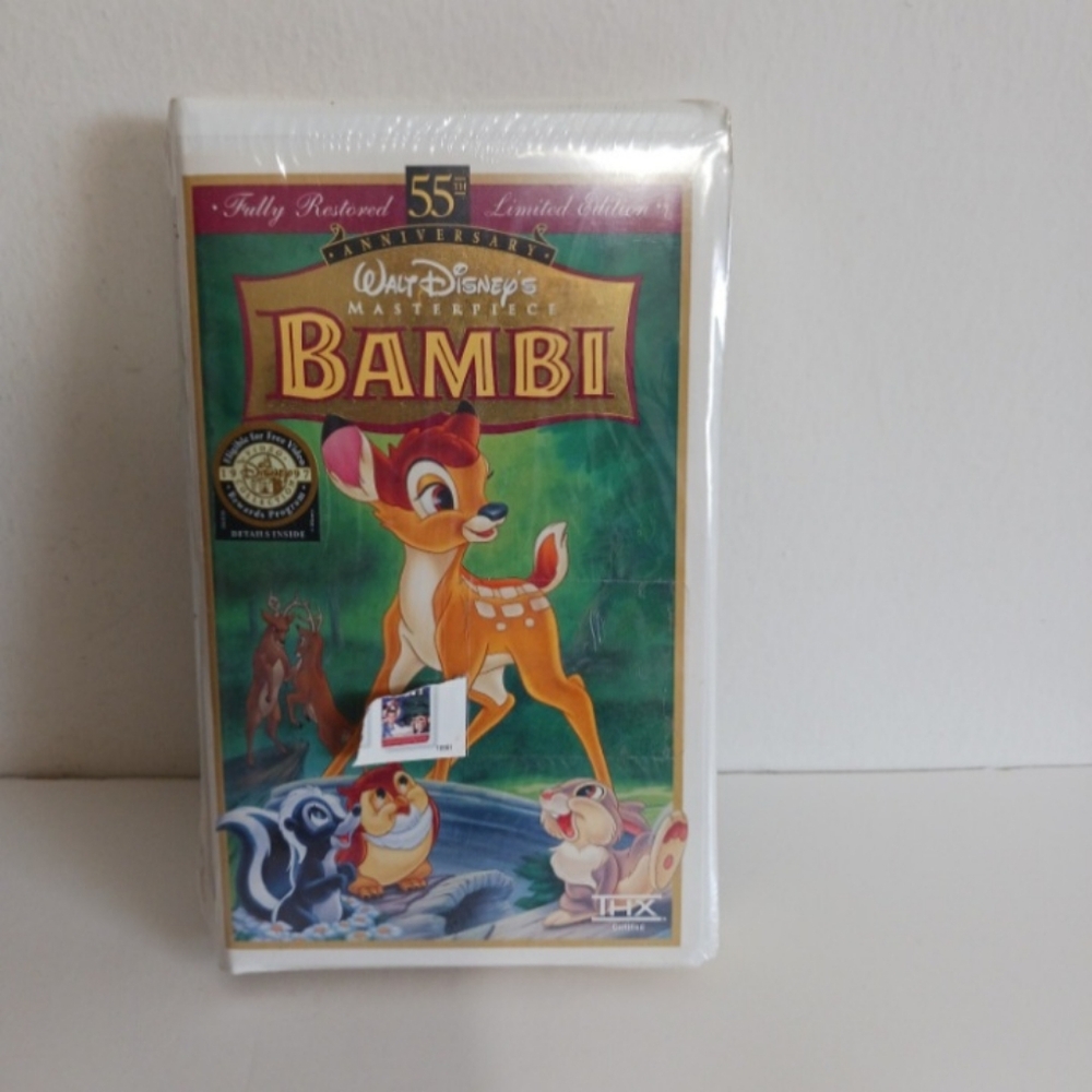 NEW Sealed Bambi VHS Walt Disney Masterpiece Collection 55th Anniversary Classic